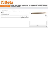 Multi-Ply Wood Worktop 2040x463x38mm for Workbench - BetaC45PRO C45PW/3-2,0MT - Image 3