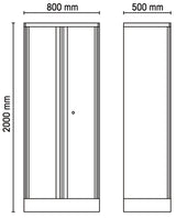 Two-Door Tool Cabinet, 1798x797x403mm, Adjustable Shelves, Lockable - BetaRSC55 C55A2 - Image 3