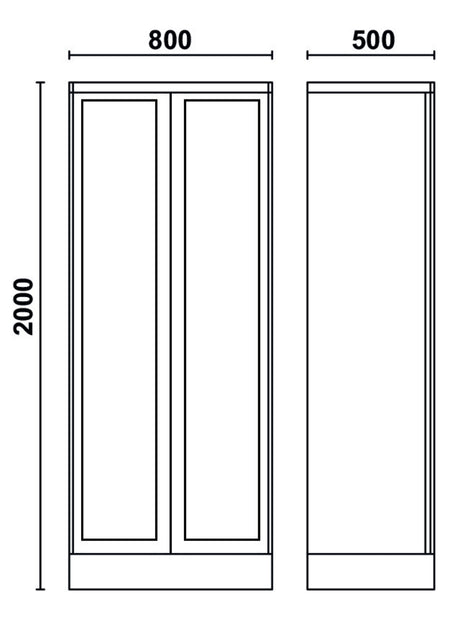 Tool Cabinet with Two Clear Polycarbonate Doors, 1798x797x403mm, Adjustable Shelves, Lockable - BetaRSC55 C55AT2 - Image 2