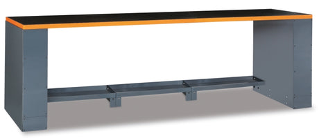 2.8m Workbench with Shockproof PVC Coated Worktop, Vice Holes, Adjustable Feet - BetaRSC55 C55BG/2,8 - Image 1