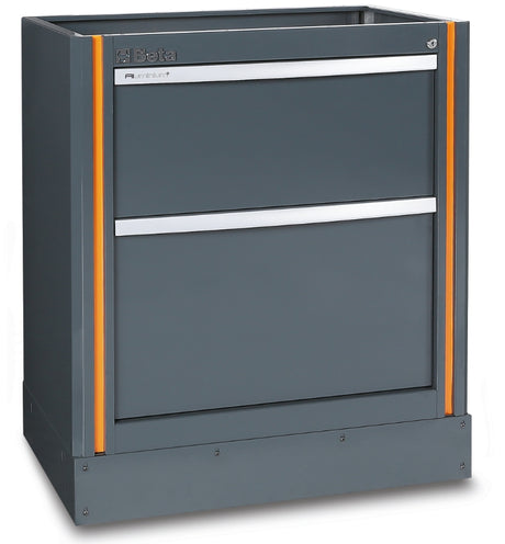 Fixed Module with 2 Drawers, Ball Bearing Slides, Central Lock, 588x367mm Drawers - BetaRSC55 C55M2 - Image 1