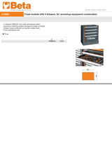 Fixed Module with 4 Drawers, Ball Bearing Slides, Central Lock, 588x367mm Drawers - BetaRSC55 C55M4 - Image 5