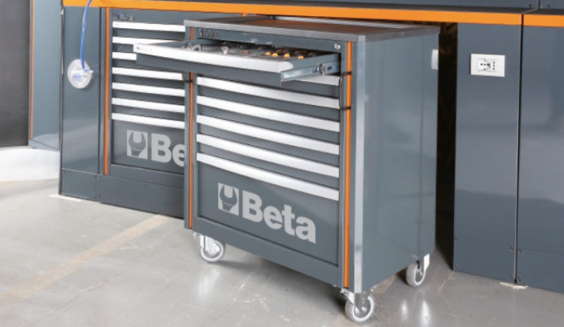 Workshop Equipment Set with Workbench, 8-Drawer Roller Cab, 2-Drawer Module, Wall Tool System, 2.05x2.00x0.76m - BetaRSC55 C55PB/3 - Image 5