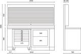 Workshop Equipment Set with Workbench, 8-Drawer Roller Cab, 2-Drawer Module, Wall Tool System, 2.05x2.00x0.76m - BetaRSC55 C55PB/3 - Image 7