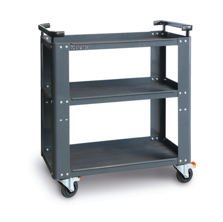 Trolley with 3 Antislip Rubber Tops, Ergonomic Handle, 100mm Castors, 200kg Load Capacity - BetaRSC55 C55T3 - Image 1