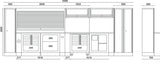 Comprehensive Workshop Equipment Set with Cabinets, Workbenches, Mobile Roller Cab, Tool Panels, 5.4x2.00x0.76m - BetaRSC55 C55 - Image 3