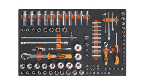 Soft Thermoformed Tray with Tool Assortment, Drawer Size 98 - Beta Tools M100 - Image 1
