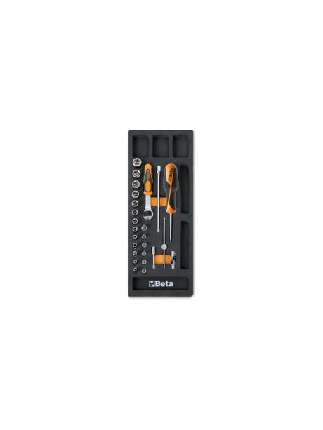 Soft Thermoformed Tray with Tool Assortment, Drawer Size 25 - Beta Tools M91 - Image 1