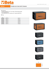 Portable Tool Chest with 5 Drawers and Centralized Lock - Beta Tools RSC23T-R - Image 11