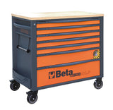Mobile Roller Cab 7 Drawers Wood Worktop Anti-Tilt System Long Model 1100kg Capacity - Beta Tools RSC24AXLP/7-A - Image 2
