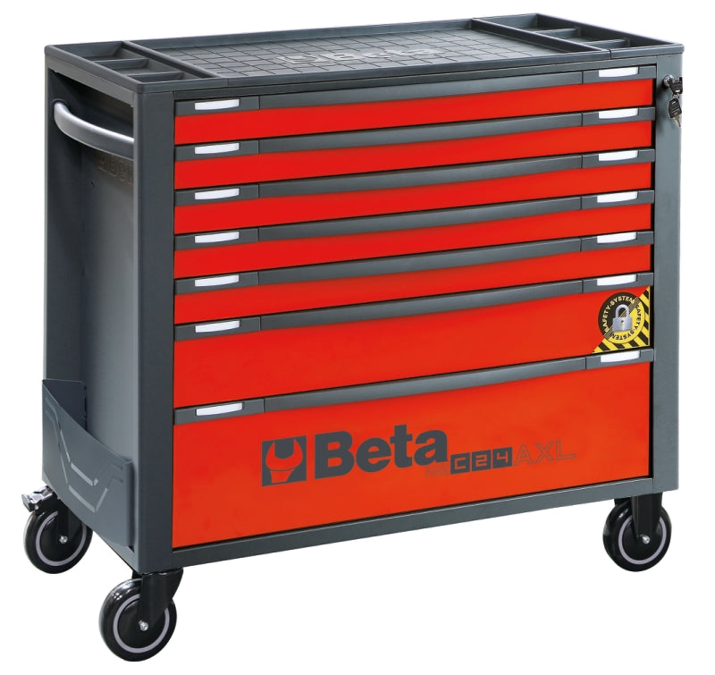Mobile Roller Cab 7 Drawers Anti-Tilt System Long Model 1000kg Capacity - Beta Tools RSC24AXL/7-R - Image 3