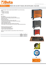 Mobile Roller Cab 7 Drawers Anti-Tilt System Long Model 1000kg Capacity - Beta Tools RSC24AXL/7-A - Image 9
