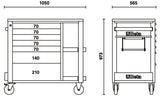 Mobile Roller Cab 7 Drawers Side Shelves 1100kg Capacity - Beta Tools RSC24L/7-A - Image 6