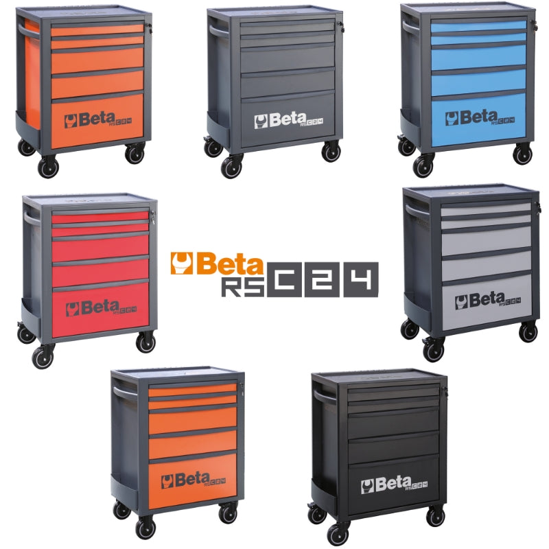Mobile Roller Cab 5 Drawers Reinforced Worktop 800kg Capacity - Beta Tools RSC24/5-B - Image 5