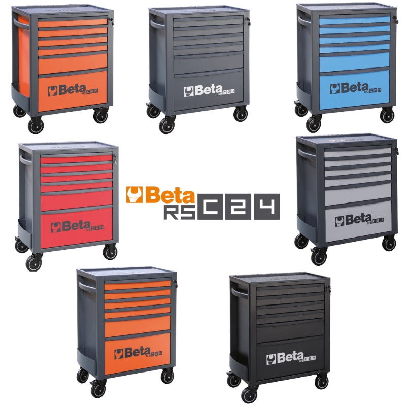 Mobile Roller Cab 6 Drawers Reinforced Worktop 800kg Capacity - Beta Tools RSC24/6-A - Image 5