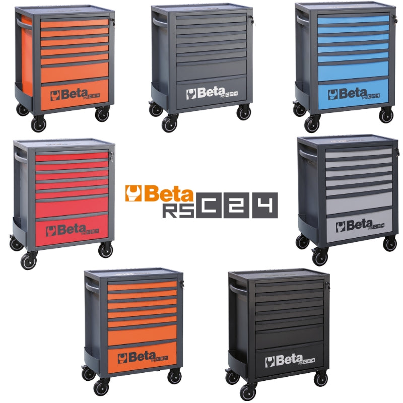 Mobile Roller Cab 7 Drawers Reinforced Worktop 800kg Capacity - Beta Tools RSC24/7-A - Image 6