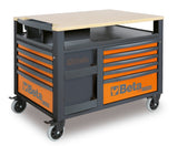 SuperTank Trolley with Wood Worktop, 10 Drawers, 588x367mm, 150mm Castors, 1200kg Load Capacity - Beta Tools RSC28-A - Image 1