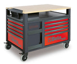 SuperTank Trolley with Wood Worktop, 10 Drawers, 588x367mm, 150mm Castors, 1200kg Load Capacity - Beta Tools RSC28-R - Image 4