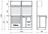 Workshop Equipment Combination RSC50 with Worktop, Drawers, and Tool Panels - BetaRSC50 RSC50 A - Image 2