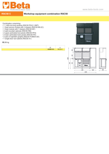 Workshop Equipment Combination RSC50 with Worktop, Drawers, Cabinets, and Tool Panels - BetaRSC50 RSC50 C - Image 3