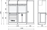 Workshop Equipment Combination RSC50 with Worktop, Drawers, Cabinets, and Tool Panels - BetaRSC50 RSC50 D - Image 2
