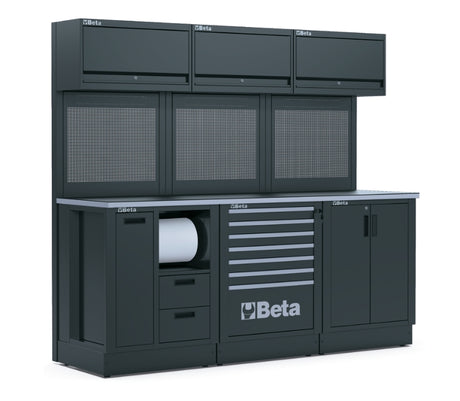 Workshop Equipment Combination RSC50 with 2.240mm Worktop, Drawers, Cabinets, and Tool Panels - BetaRSC50 RSC50 E - Image 1