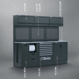 Workshop Equipment Combination RSC50 with 2.240mm Worktop, Drawers, Cabinets, and Tool Panels - BetaRSC50 RSC50 E - Image 2