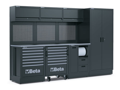 Workshop Equipment Combination RSC50 with 2.240mm Worktop, Drawers, Roller Cab, and Tool Panels - BetaRSC50 RSC50 F - Image 1