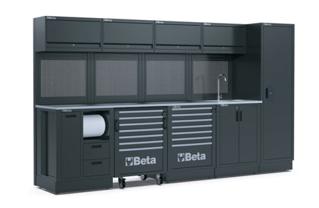 Workshop Equipment Combination RSC50 with 2.240mm Worktop, Drawers, Roller Cab, Sink, and Tool Panels - BetaRSC50 RSC50 H - Image 1