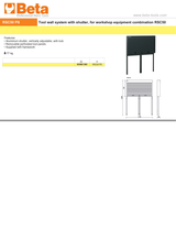 Tool Wall System with Shutter for RSC50, Adjustable Aluminium Shutter, Removable Perforated Panels, Includes Framework - BetaRSC50 RSC50 PS - Image 3