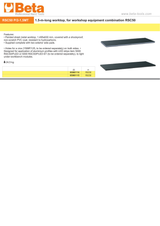 1.5m Worktop for RSC50 with PVC Coating, Side Pads, and Vice Holes - BetaRSC50 RSC50 PA/2-1,4MT - Image 3